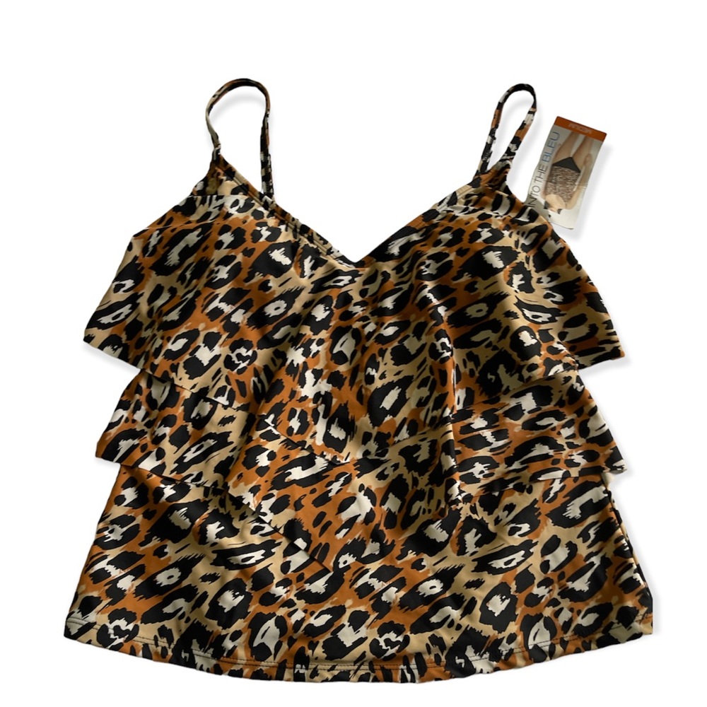 INTO THE BLEU Leopard Swim Top